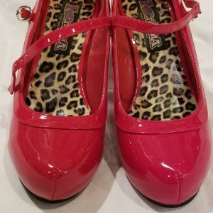 Funtasma red patent heels size 8M, original box